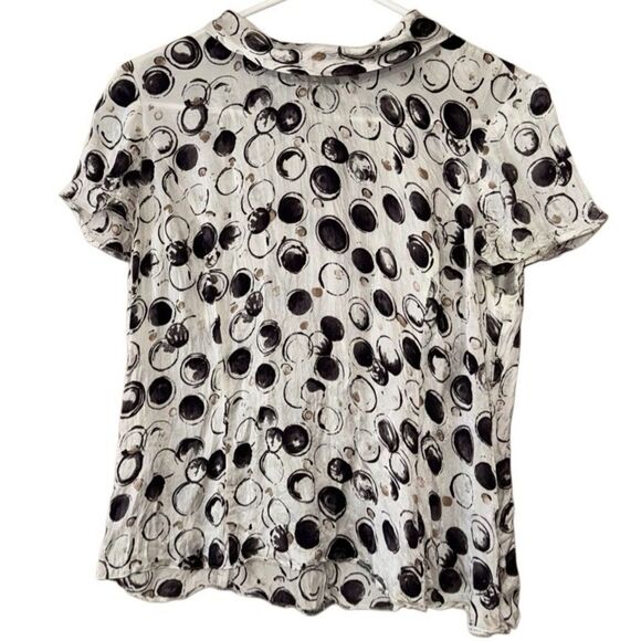 Sana Linea Europen 100% Silk Abstract Blouse Size 40 (Small) - Picture 1 of 7